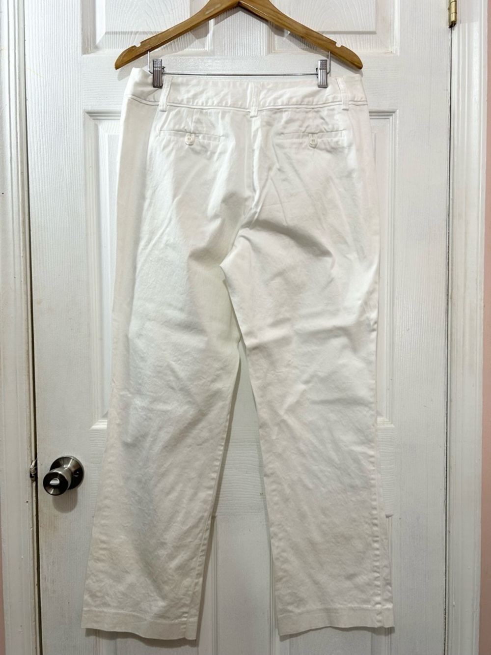 Cato White Straight Leg Pants Size 14 | Cropped Ankle Cotton Stretch Trousers - Picture 2 of 8
